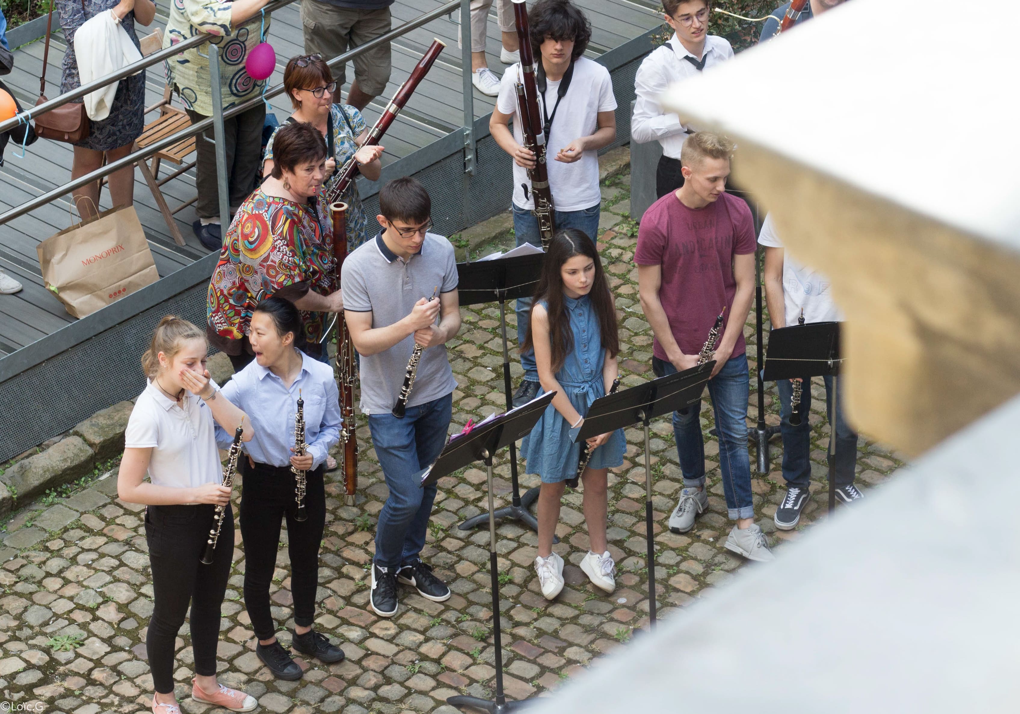 orchestre dans la cours du conservatoire valenciennes